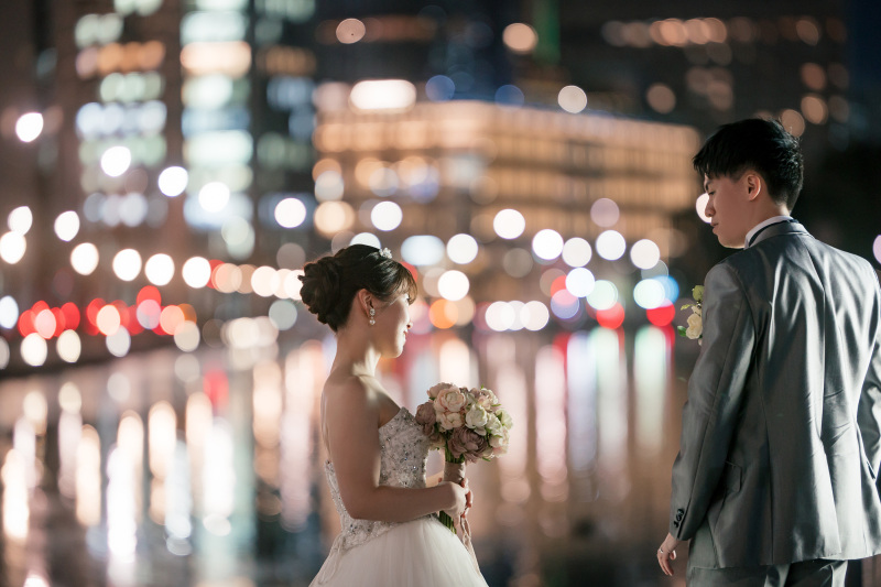 夜景を背景に♪