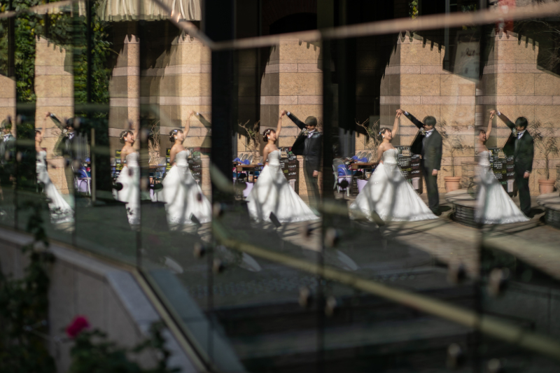 万華鏡のように反射されるお二人の姿♡