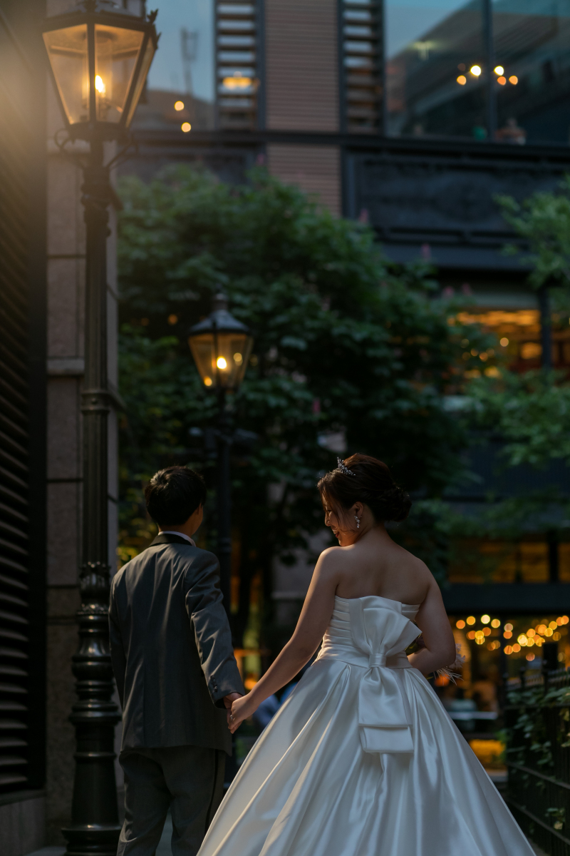 ブリックスクエアの緑の中で