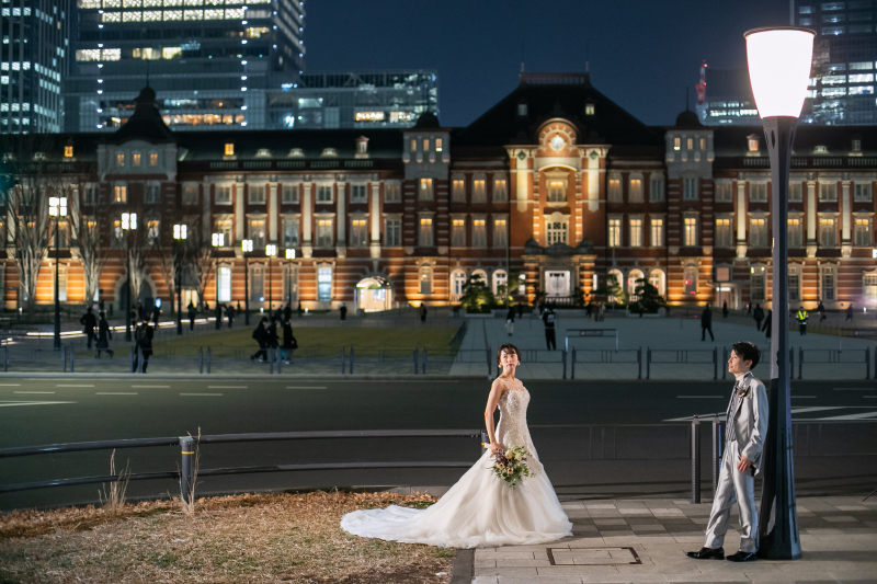少し引きの東京駅