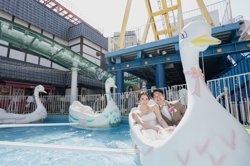 スワンボートに乗って