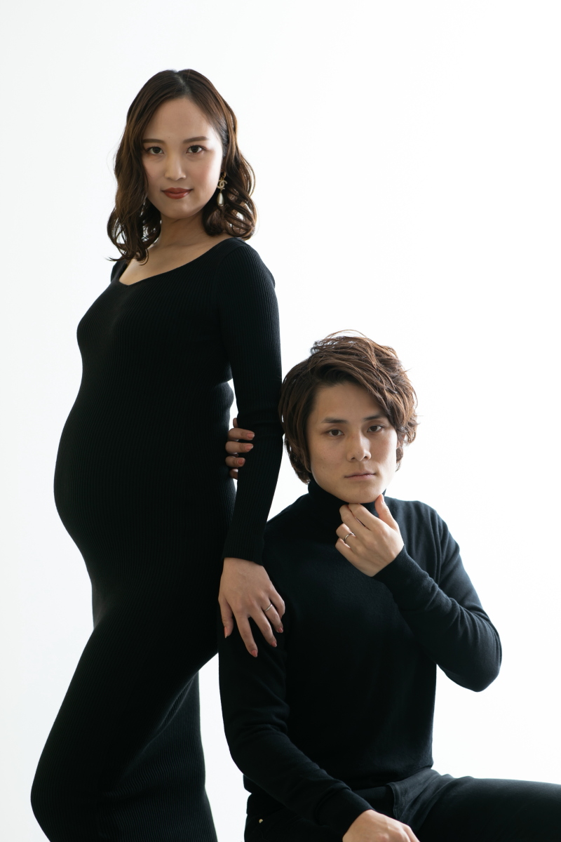 モデルのようなポージング!