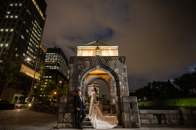 ライトアップされた和田倉門