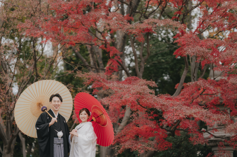 番傘を持ちながら！