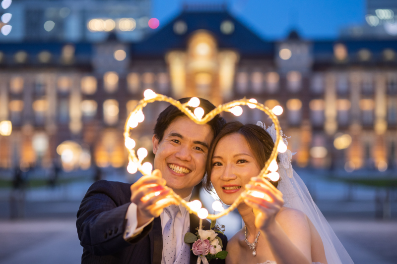 ハートの中のお二人♡