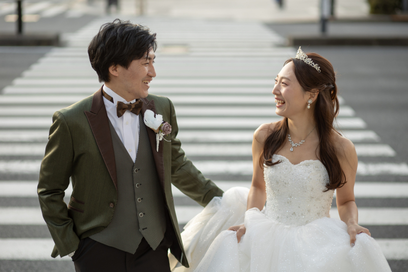 横断歩道をてくてく！