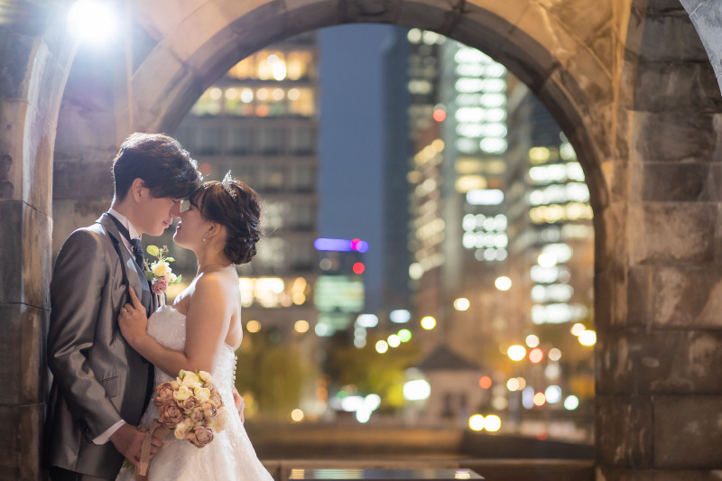 和田倉門にてお二人輝くショット