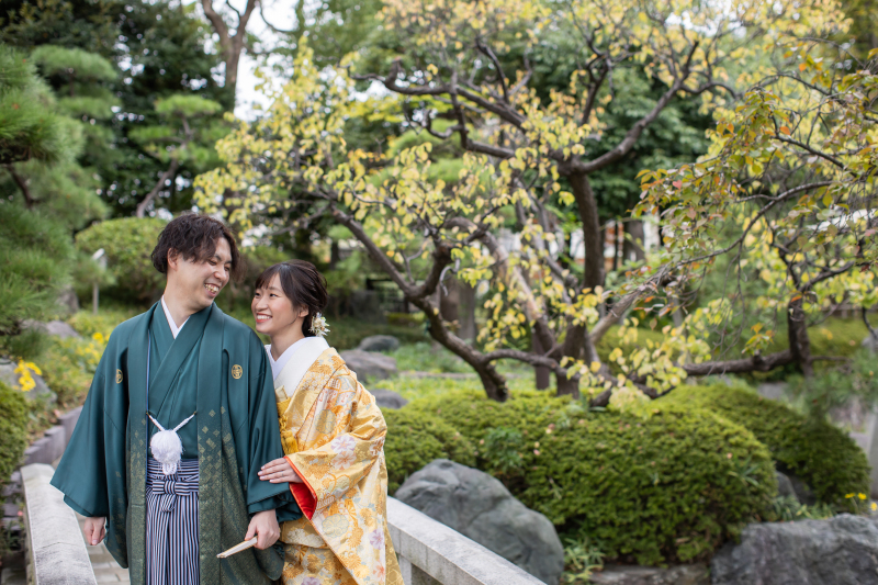 庭園での撮影