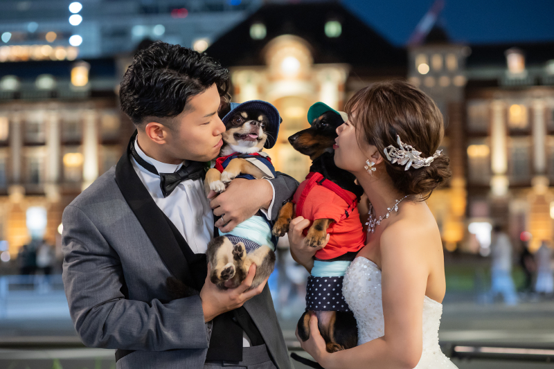 ワンちゃんと一緒に♪東京駅＆丸の内撮影！