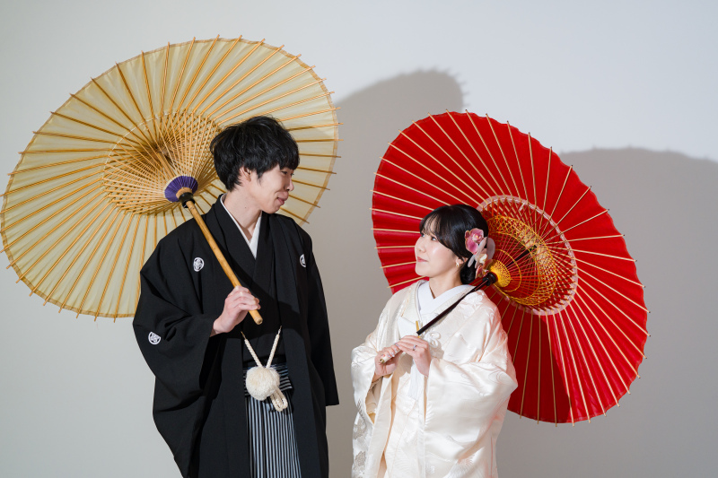 番傘を持ってみたり！