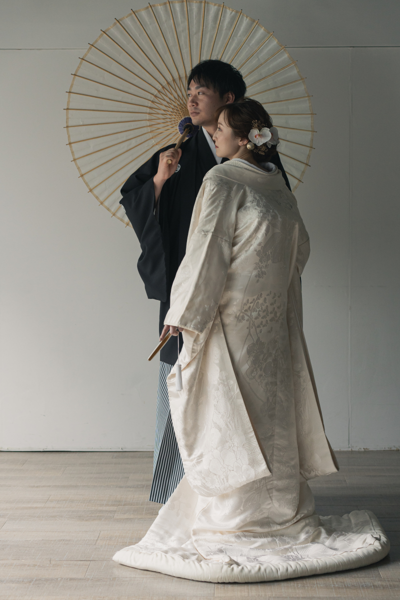 スタジオで和装撮影