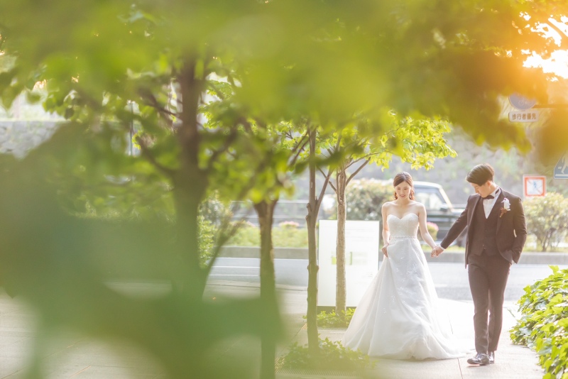 街路樹の緑に囲まれて