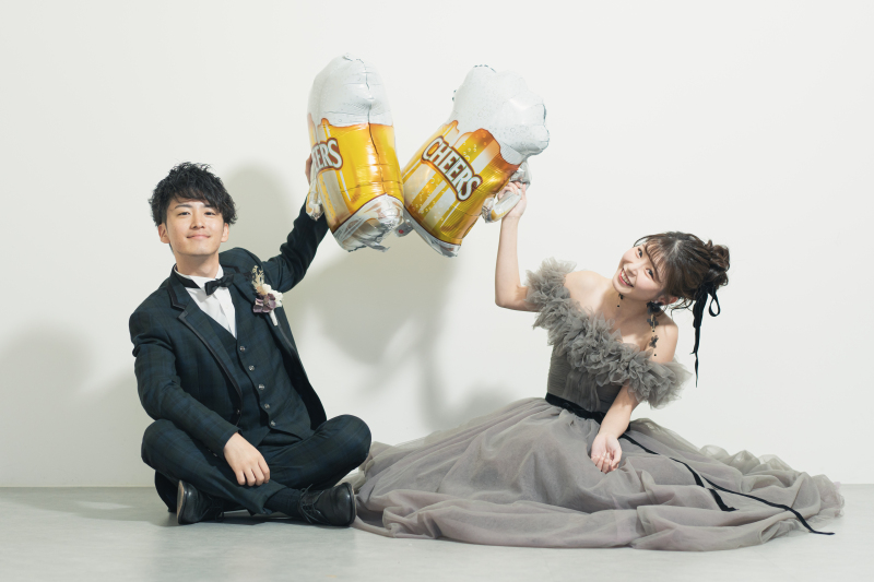 ビールのバルーンで乾杯！