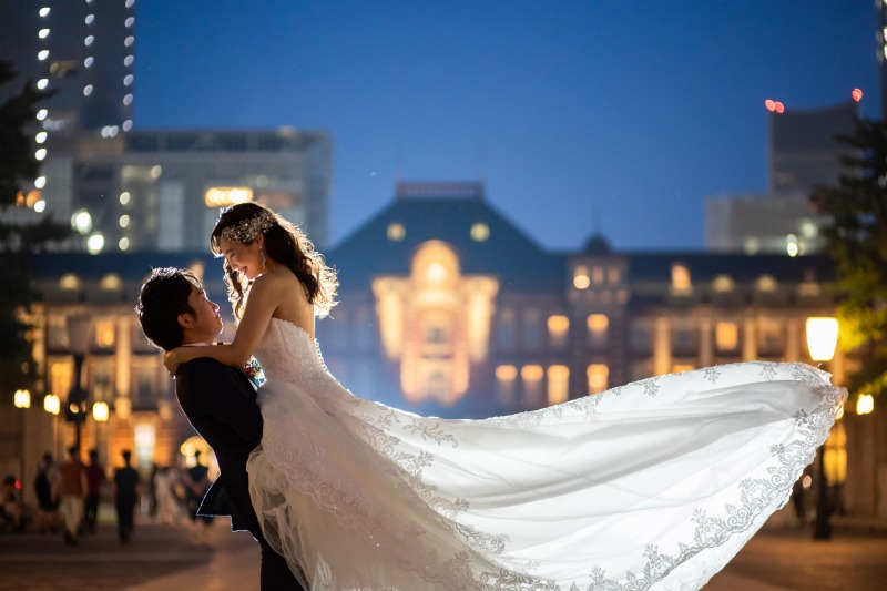 東京駅で抱っこ♡