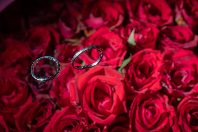 お持込の、100本のバラのブーケ！