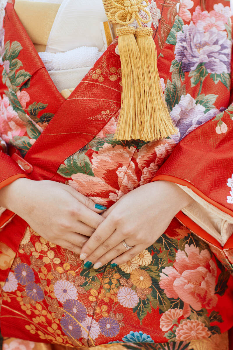 深紅の色打掛がお似合い♡