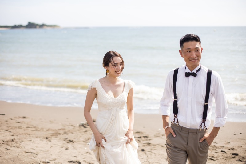 夏の海で素敵なスマイル!