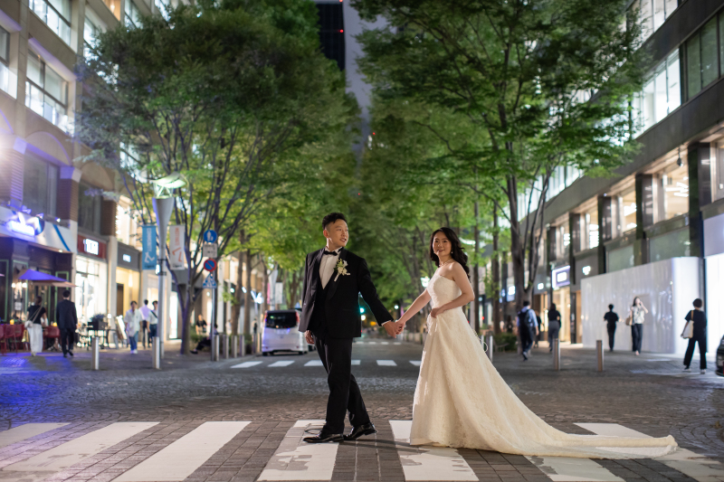 自然な町並みでお散歩ショット