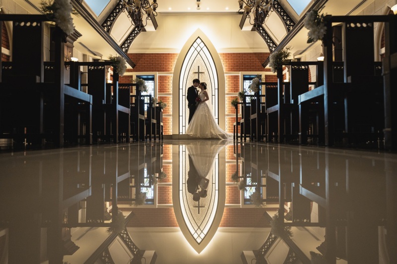 可愛らしいチャペルで♡