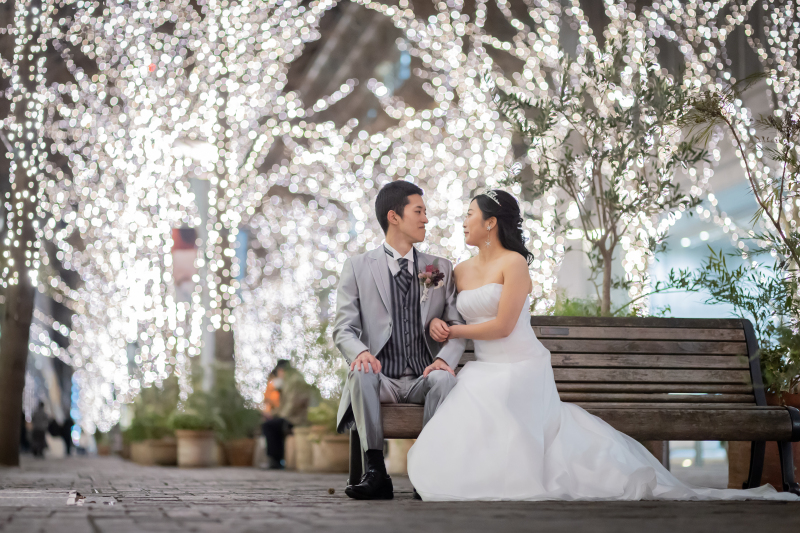 仲通りのイルミネーションの下で♡