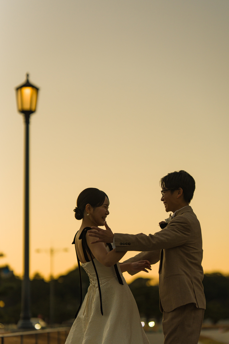 オレンジ色の空！