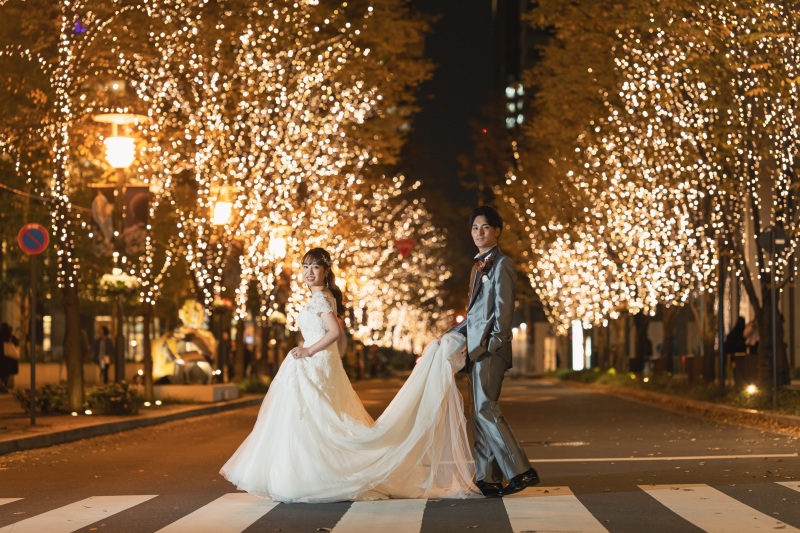 美しい街の中でルンルンに♪