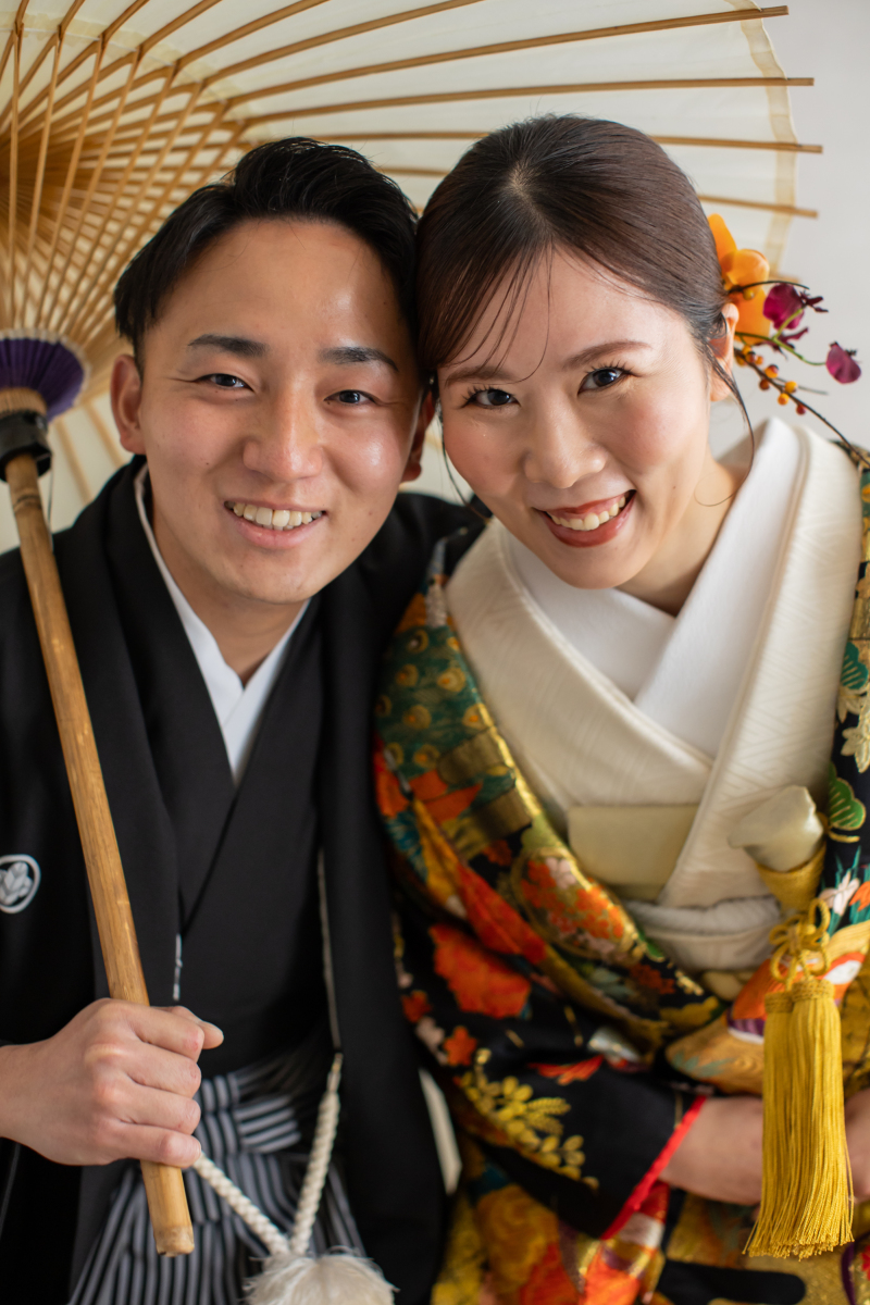 笑顔のアップで