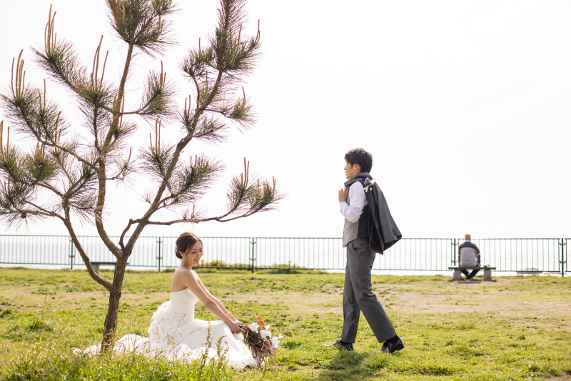 松の木と一緒に