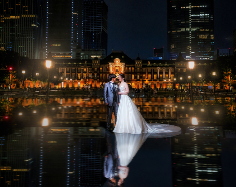 東京駅での撮影