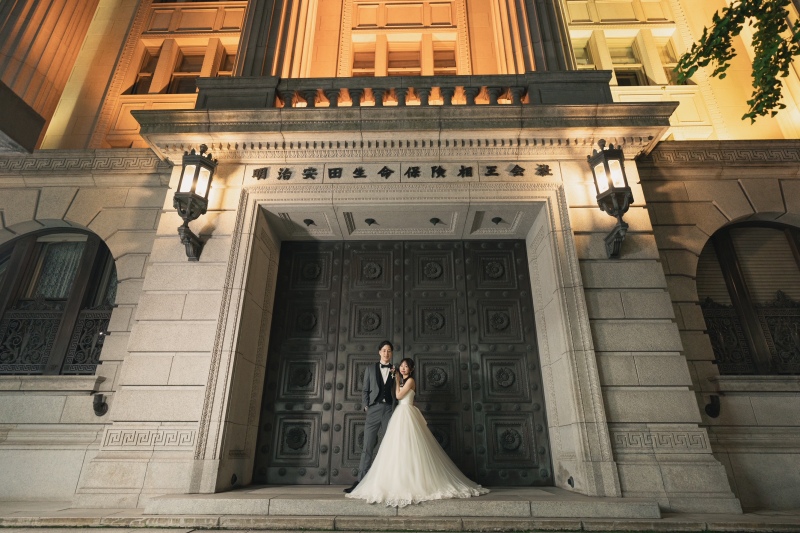 生命館の鉄門前！