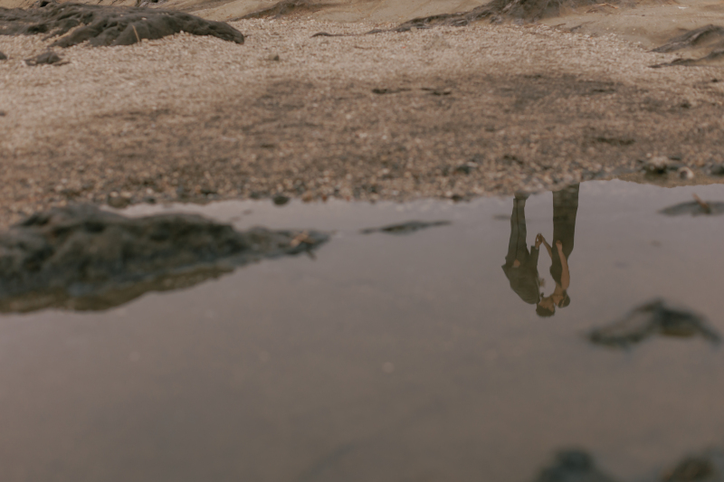 水面に映ったお2人