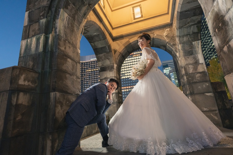 ライトアップされた和田倉門で♪