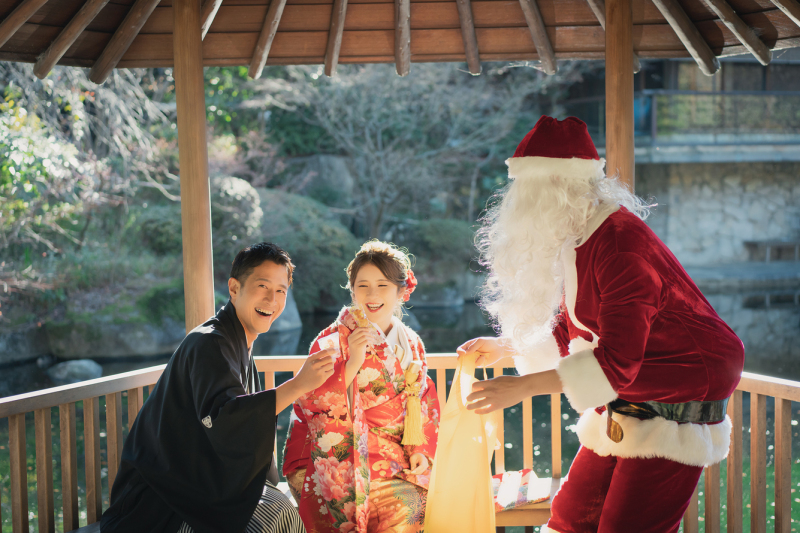 撮影日はクリスマスイブ。サンタさんが現れて…