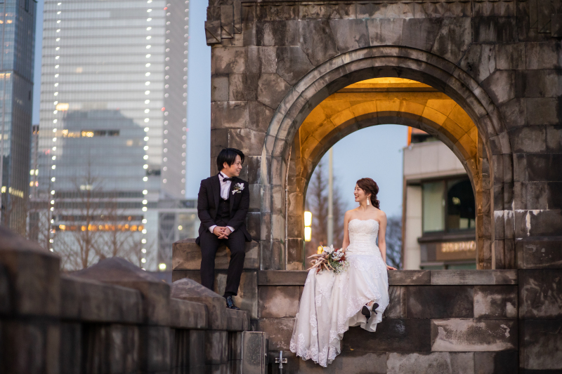 和田倉門の段差を生かして