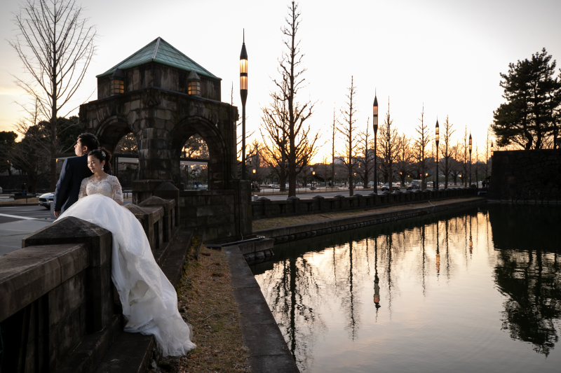 夕映えの和田倉門