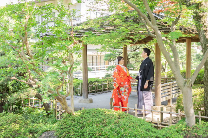 四阿で休憩を取りながら