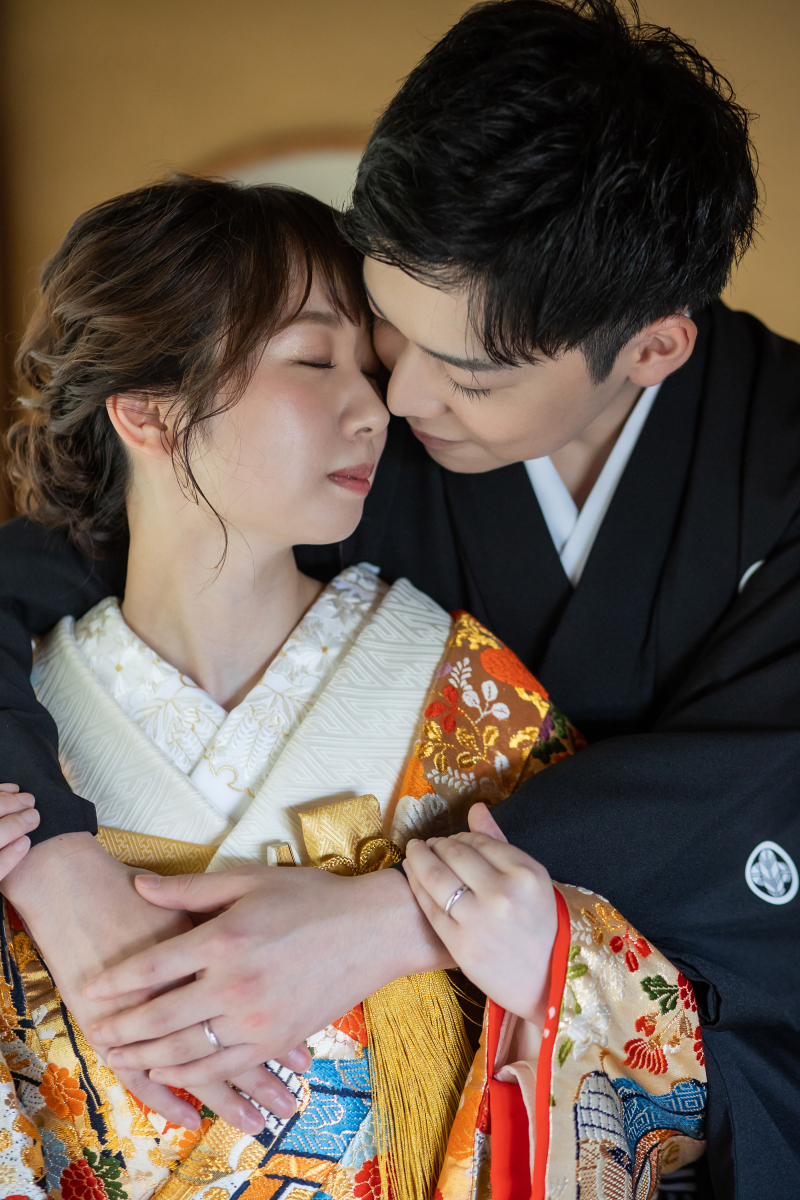 綿帽子と白無垢から洋装へ』(撮影日：2023年6月25日/花畑庭園