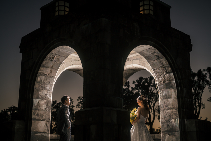 和田倉門のライトアップの中で♡