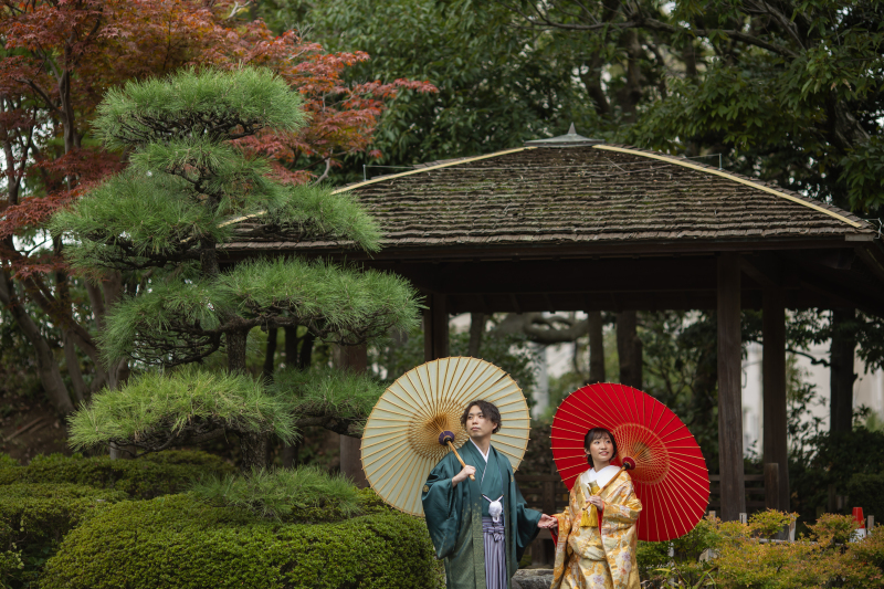 番傘を使って♡