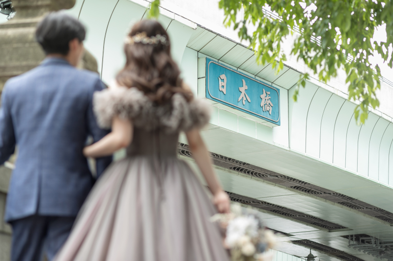 ドレスで日本橋撮影♪