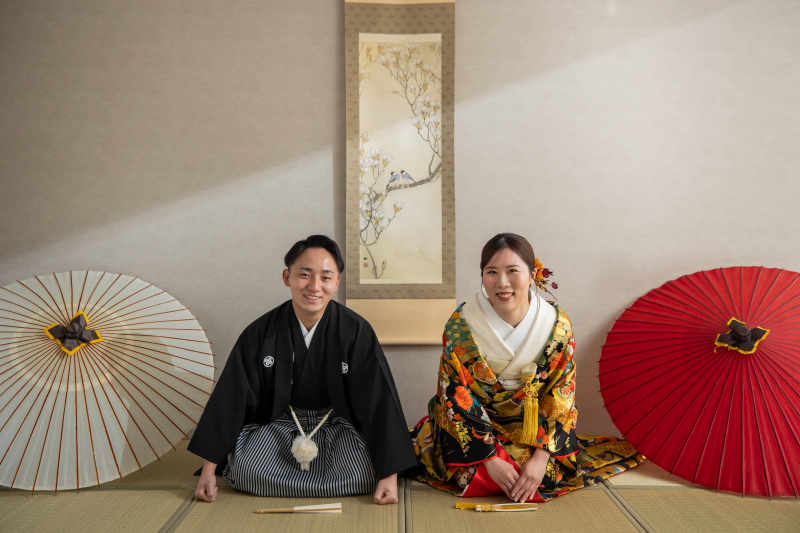 和室風フォトでかしこまって