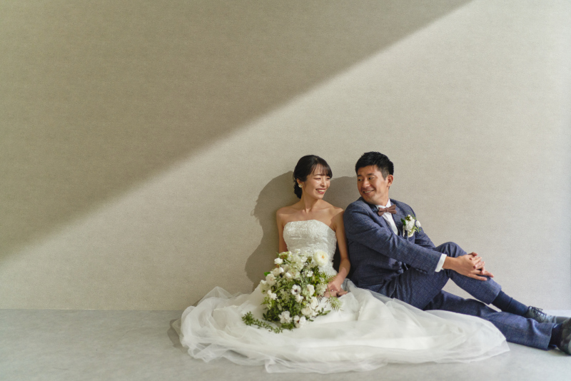 シンプルなお写真にお二人の笑顔を♡