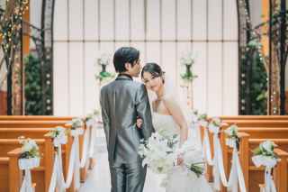 チャペルで結婚式気分の撮影【結婚証明書プレゼント】