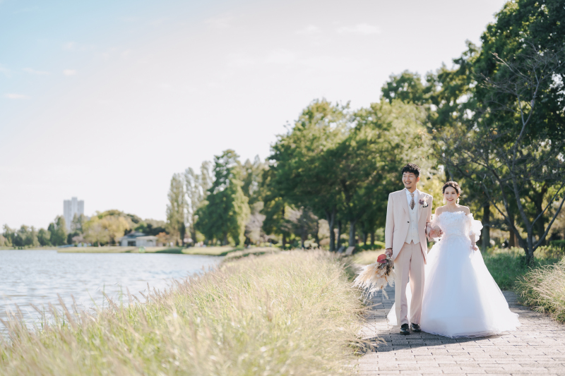 【4月〜6月撮影/平日限定！】水元公園＋スタジオ｜２着目ドレス無料｜全データ納品＆美肌・瘦身補正プレゼント♪＜雨天保証付＞　