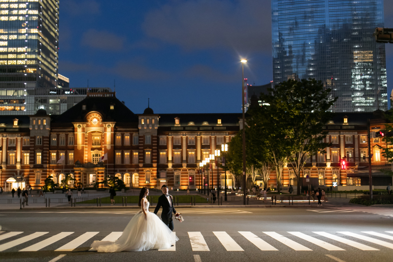 【選べる豪華特典付】お台場サンセット&東京タワーor東京駅｜スタジオ撮影＆２着目ドレス無料《土日追加料金無料》