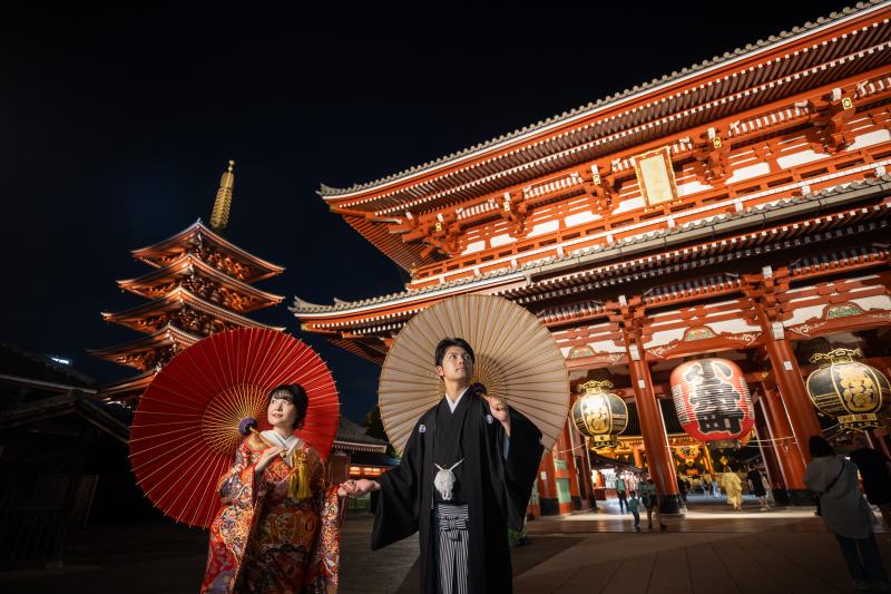 【選べる豪華特典付き】浅草ロケフォト｜白無垢も色打掛着れちゃう和装堪能プラン《土日追加料金無料》