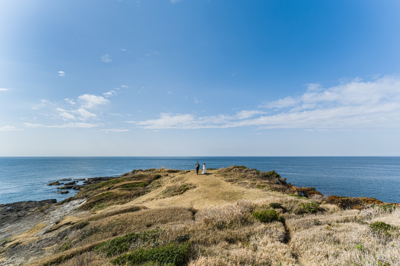 【平日限定】7月撮影まで！城ヶ島or黒崎の鼻ロケフォト｜メイク+衣裳+ブーケ+全データ＜雨天保証付＞