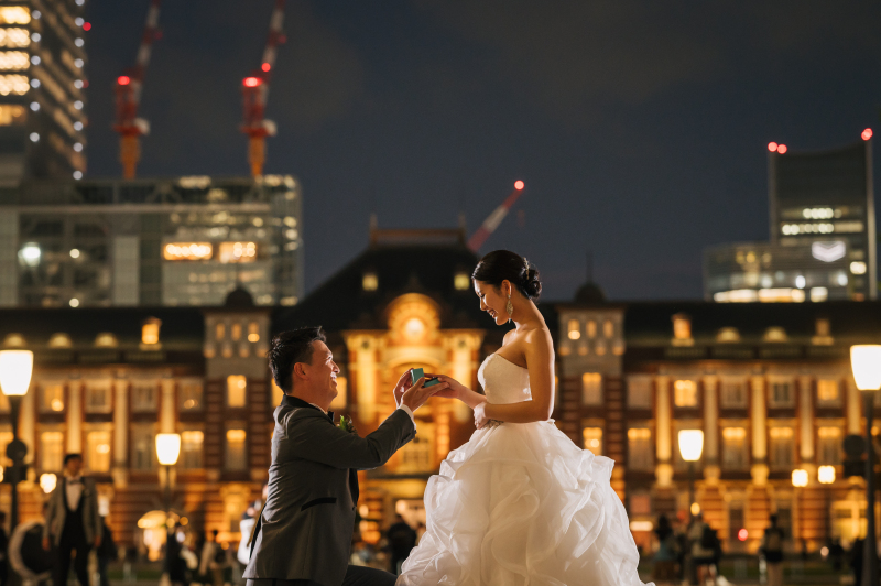 【ムービー付きプラン】東京駅＆丸の内｜そのまま挙式にも使えるムービー込｜スタジオ撮影＆2着目ドレス無料《土日追加料金無料》