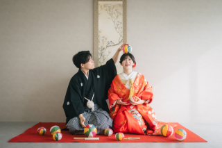 <スタジオ撮影>屋内スタジオで快適撮影♪豊富なラインナップから白無垢or色打掛からドレスも全衣裳無料で選び放題!