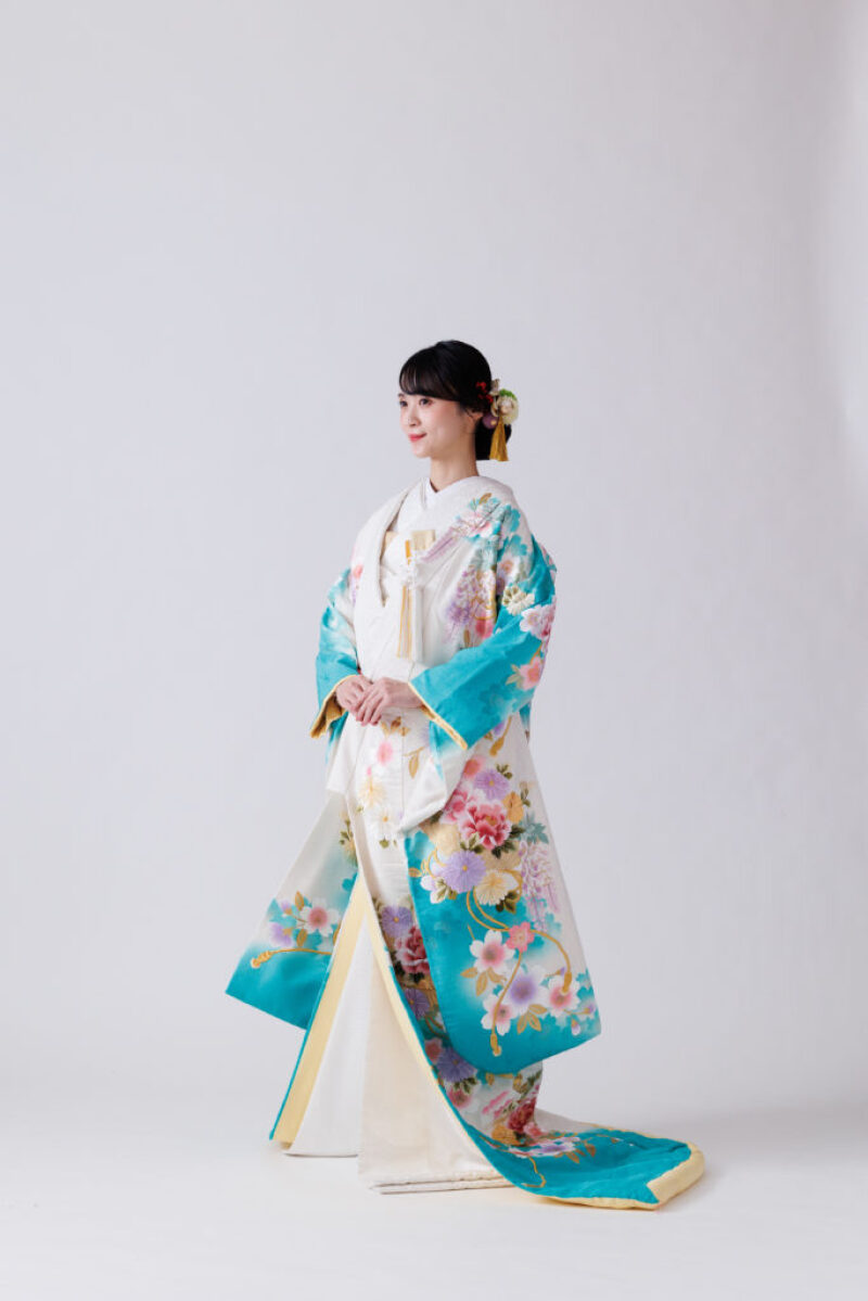 (友禅)牡丹花籠に桜